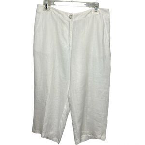 E-Col-O-Gie Linen Women Dress Ankle Pants Sz 8